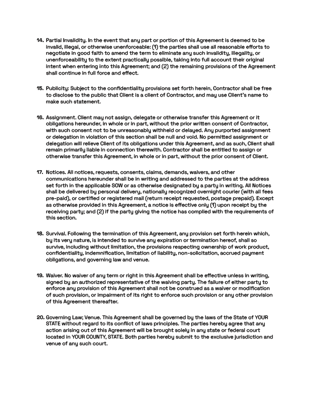 Master service agreement 05